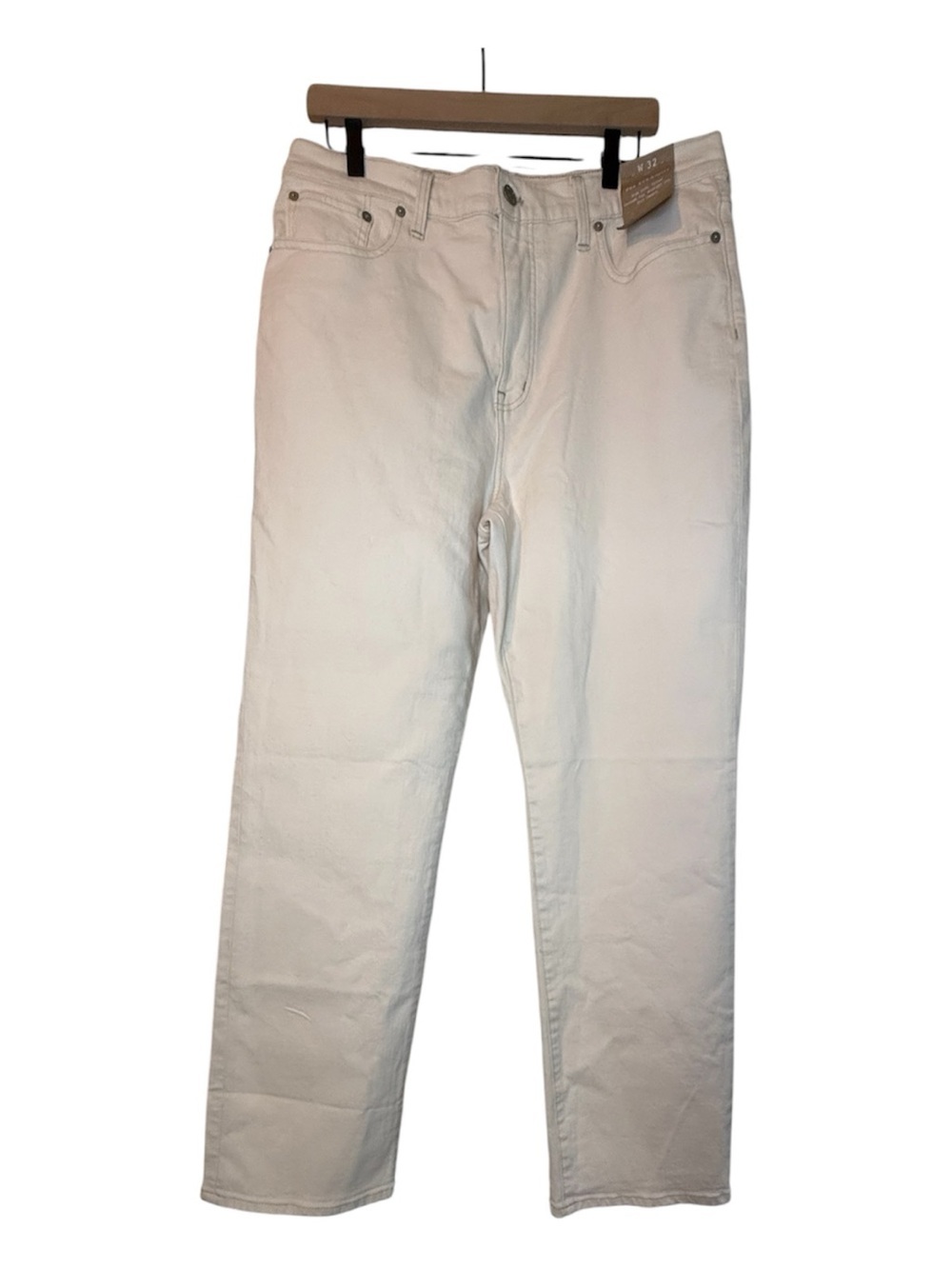 Madewell '90s Straight High-Rise Jeans in Off-White